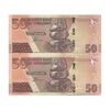 اسکناس 50 دلار 2020 جمهوری - جفت - UNC63 - زیمبابوه
