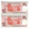اسکناس 1 پزو بدون تاریخ (1983) جمهوری فدرال - PCL, JCGdS - جفت - UNC63 - آرژانتین