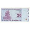 اسکناس 20 دلار 2009 جمهوری - تک - UNC63 - زیمبابوه