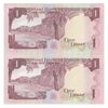 اسکناس 1 دینار 1968 (1980-1991) جابر احمد الصباح - جفت - UNC63 - کویت