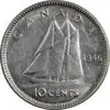 سکه 10 سنت 1946 جرج ششم - MS61 - کانادا