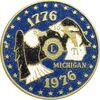 نشان باشگاه بین المللی لاینز 1976 - میشیگان - AU - ایالات متحده آمریکا نشان باشگاه بین المللی لاینز 1976 - میشیگان - AU - ایالات متحده آمریکا