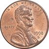 سکه 1 سنت 1998D لینکلن - MS61 - آمریکا