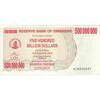 اسکناس 500000000 دلار 2008 جمهوری - تک - UNC62 - زیمبابوه