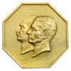 مدال طلا 5 گرمی بانک ملی - هشت ضلعی - PF55 - محمد رضا شاه