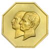 مدال طلا 5 گرمی بانک ملی - هشت ضلعی - PF62 - محمد رضا شاه