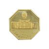 مدال طلا 5 گرمی بانک ملی - هشت ضلعی - PF64 - محمد رضا شاه