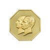 مدال طلا 5 گرمی بانک ملی - هشت ضلعی - PF64 - محمد رضا شاه