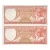 اسکناس 10 گلدن 1963 یولیانا - جفت - UNC65 - سورینام