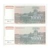 اسکناس 1000 دینار 1994 جمهوری فدرال - جفت - UNC65 - یوگوسلاوی