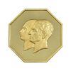 مدال طلا 5 گرمی بانک ملی - هشت ضلعی - PF63 - محمد رضا شاه
