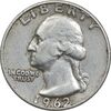 سکه کوارتر دلار 1962D واشنگتن - VF35 - آمریکا سکه کوارتر دلار 1962D واشنگتن - VF35 - آمریکا