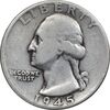 سکه کوارتر دلار 1945 واشنگتن - VF30 - آمریکا سکه کوارتر دلار 1945 واشنگتن - VF30 - آمریکا