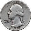 سکه کوارتر دلار 1951D واشنگتن - VF30 - آمریکا سکه کوارتر دلار 1951D واشنگتن - VF30 - آمریکا