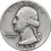سکه کوارتر دلار 1952 واشنگتن - VF30 - آمریکا سکه کوارتر دلار 1952 واشنگتن - VF30 - آمریکا