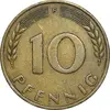 سکه 10 فینیگ 1950F جمهوری فدرال - EF45 - آلمان