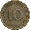 سکه 10 فینیگ 1950G جمهوری فدرال - EF45 - آلمان