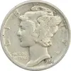 سکه 1 دایم 1944D مرکوری - EF45 - آمریکا