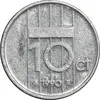 سکه 10 سنت 1990 بئاتریکس - EF45 - هلند