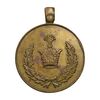 مدال برنز خدمت - دو رو تاج - ضرب ایران - EF - رضا شاه