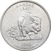 سکه کوارتر دلار 2005P ایالتی - کانزاس - MS61 - آمریکا