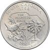 سکه کوارتر دلار 2000D ایالتی - کارولینای جنوبی - AU58 - آمریکا