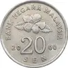 سکه 20 سن 2000 پادشاهی انتخابی - AU50 - مالزی