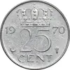 سکه 25 سنت 1970 یولیانا - EF45 - هلند
