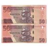 اسکناس 50 دلار 2020 جمهوری - جفت - UNC62 - زیمبابوه