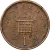 سکه 1 نیو پنی 1976 الیزابت دوم - EF45 - انگلستان