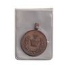 مدال برنز خدمت - دو رو تاج - ضرب SPORRONG - با کاور فابریک - AU58 - رضا شاه