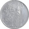 سکه 100 لیره 1957 جمهوری - EF45 - ایتالیا
