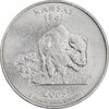 سکه کوارتر دلار 2005P ایالتی - کانزاس - AU50 - آمریکا