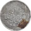 سکه 2000 دینار 1315 سورشارژ روی دو قران - 131312 ارور تاریخ - F - مظفرالدین شاه