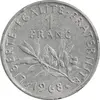 سکه 1 فرانک 1968 جمهوری پنجم - EF45 - فرانسه