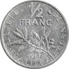 سکه 1/2 فرانک 1967 جمهوری کنونی - AU50 - فرانسه