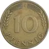 سکه 10 فینیگ 1949J جمهوری فدرال - EF40 - آلمان