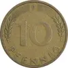 سکه 10 فینیگ 1949D جمهوری فدرال - EF40 - آلمان