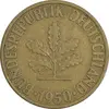 سکه 10 فینیگ 1950D جمهوری فدرال - EF45 - آلمان