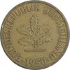 سکه 10 فینیگ 1950D جمهوری فدرال - EF45 - آلمان