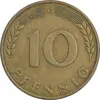 سکه 10 فینیگ 1950G جمهوری فدرال - EF45 - آلمان