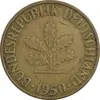 سکه 10 فینیگ 1950G جمهوری فدرال - EF45 - آلمان