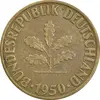 سکه 10 فینیگ 1950G جمهوری فدرال - EF45 - آلمان