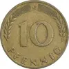 سکه 10 فینیگ 1950G جمهوری فدرال - EF40 - آلمان