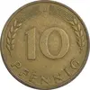سکه 10 فینیگ 1950J جمهوری فدرال - EF45 - آلمان