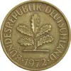 سکه 10 فینیگ 1972D جمهوری فدرال - EF45 - آلمان