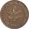 سکه 2 فینیگ 1966D جمهوری فدرال - EF45 - آلمان