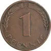 سکه 1 فینیگ 1950J جمهوری فدرال - EF45 - آلمان