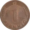 سکه 1 فینیگ 1974D جمهوری فدرال - EF45 - آلمان