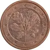 سکه 1 یورو سنت 2002F جمهوری فدرال - AU50 - آلمان